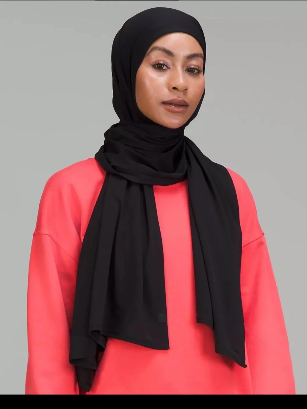 Lululemon Scarf-Style Hijab Women's One Size Black Lightweight Stretch LW9EDFS